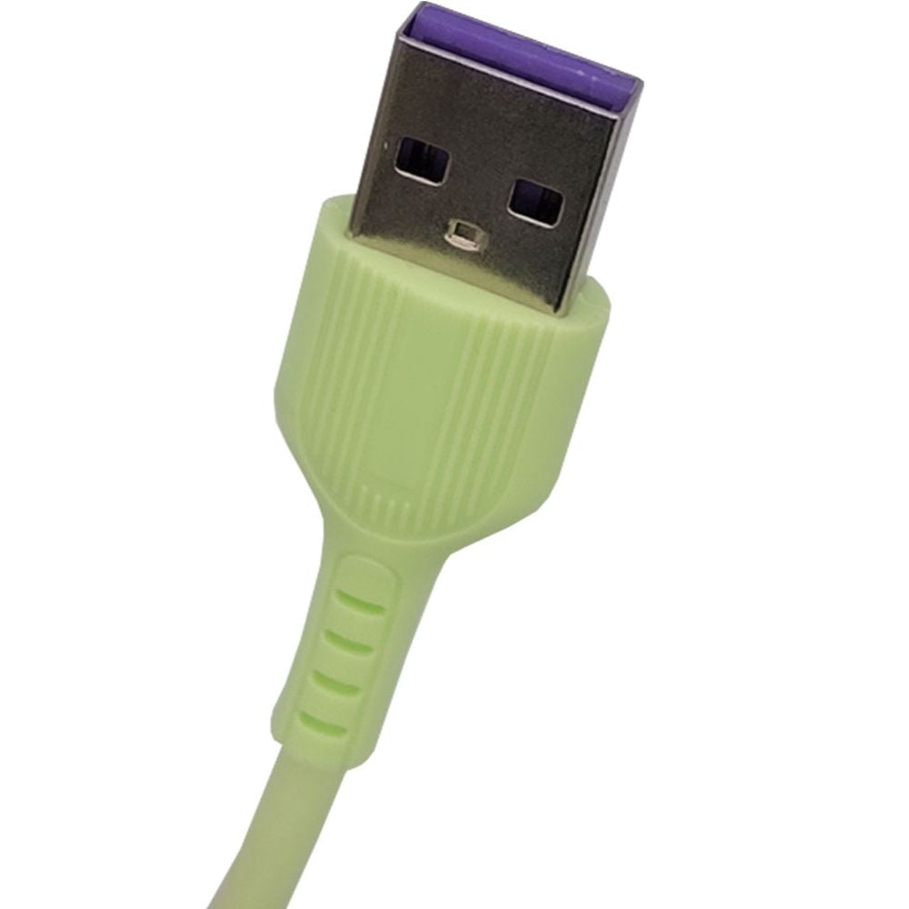 Cabo de Dados USB Carregamento 2.4A Tipo C Verde- CBO-5720