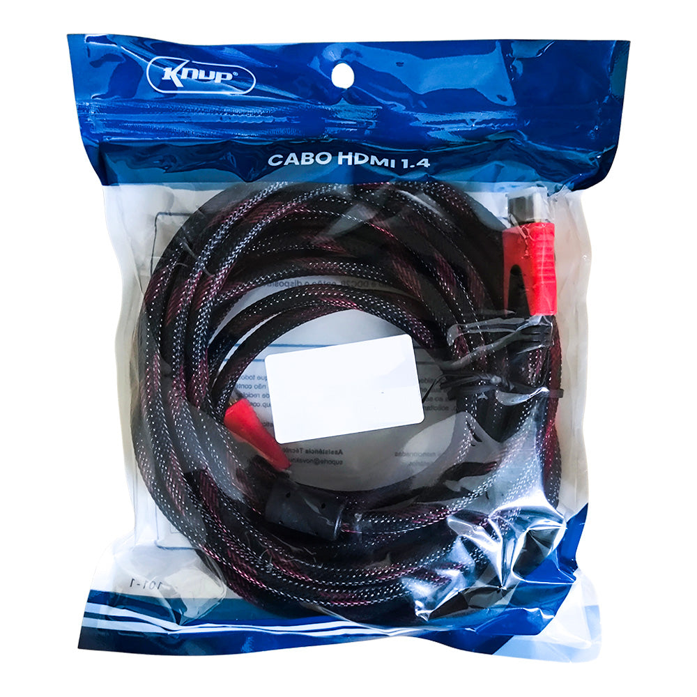 Cabo HDMI Para HDMI, 5 Metros, Plug v1.4, Full HD 1080P, KP-YP5003, KNUP
