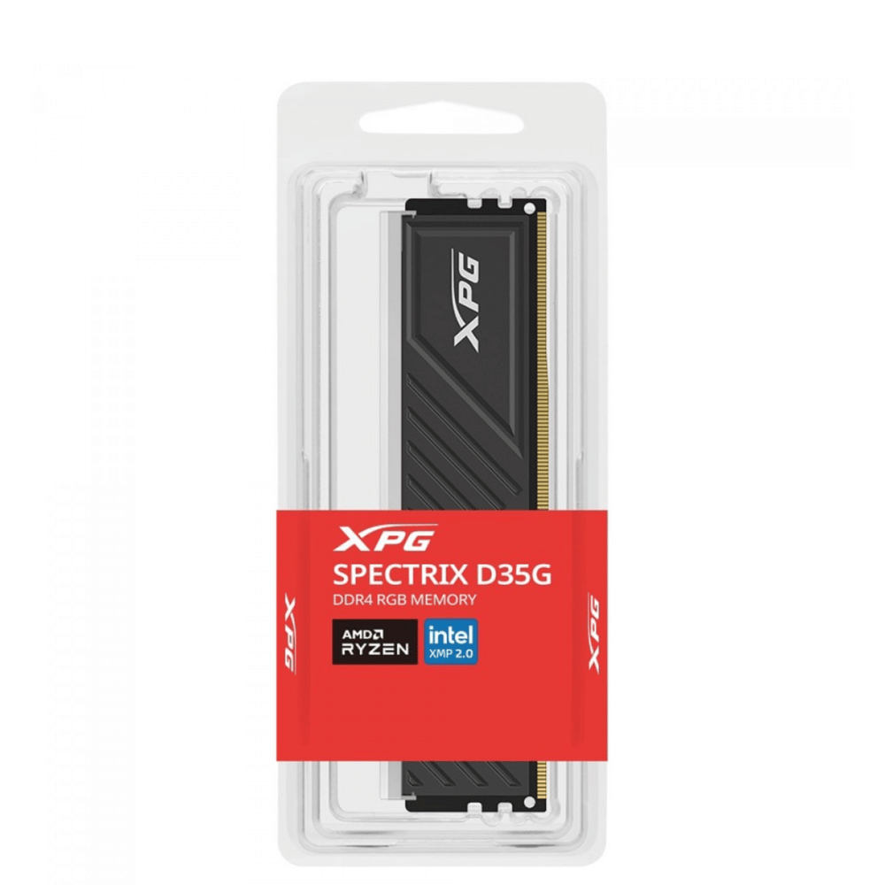 Memória Ram Desktop DDR4 XPG Spectrix D35G, RGB, 8GB, 3200Mhz, Black, AX4U32008G16A-SBKD35G