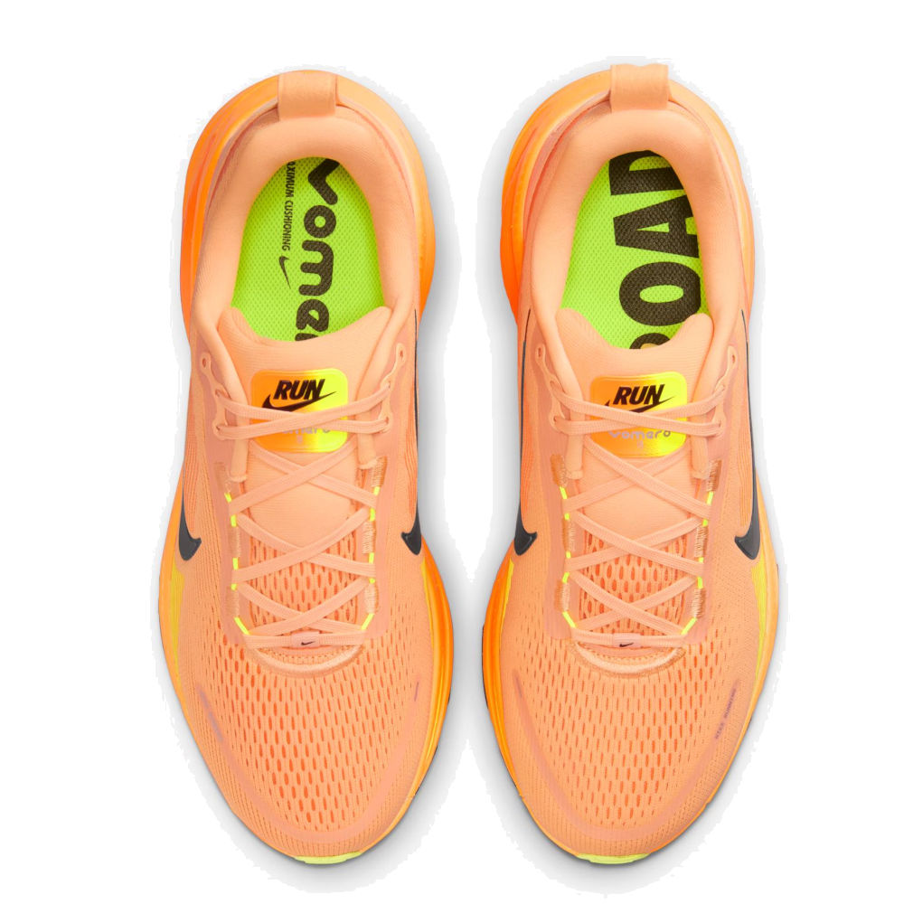 Tênis Nike Vomero 18, Masculino, Mesh Respirável, Entressola ZoomX + ReactX, Tênis de Corrida — Giz/Laranja-Preto