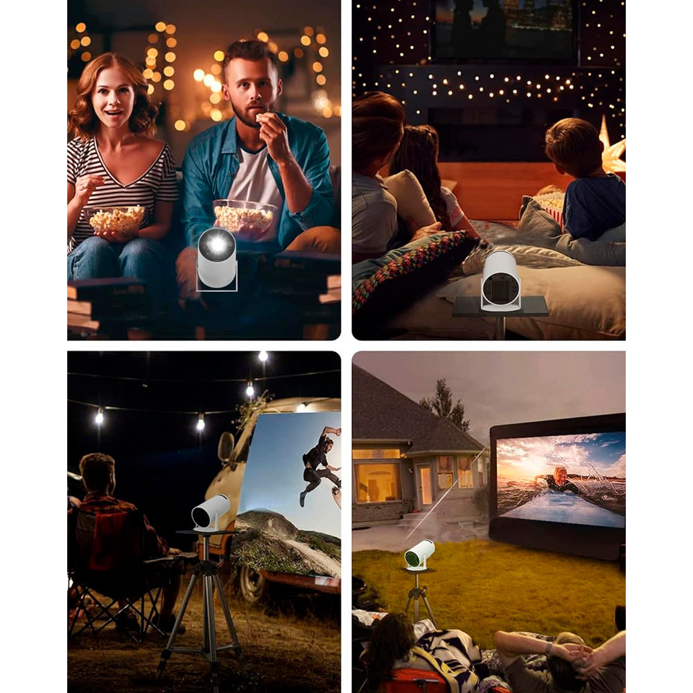 Mini Projetor Portatil, 5G, WiFi, Bluetooth 5.0, Android 11, 8000 Lumens, LED 4K FHD - HY300