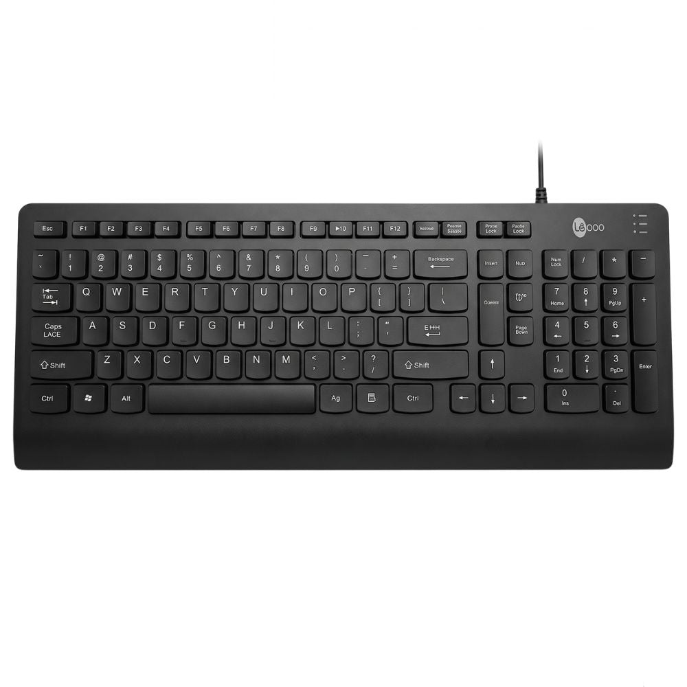 Teclado USB Lecoo KB103 - ABNT2 - Teclas de Perfil Baixo, Preto