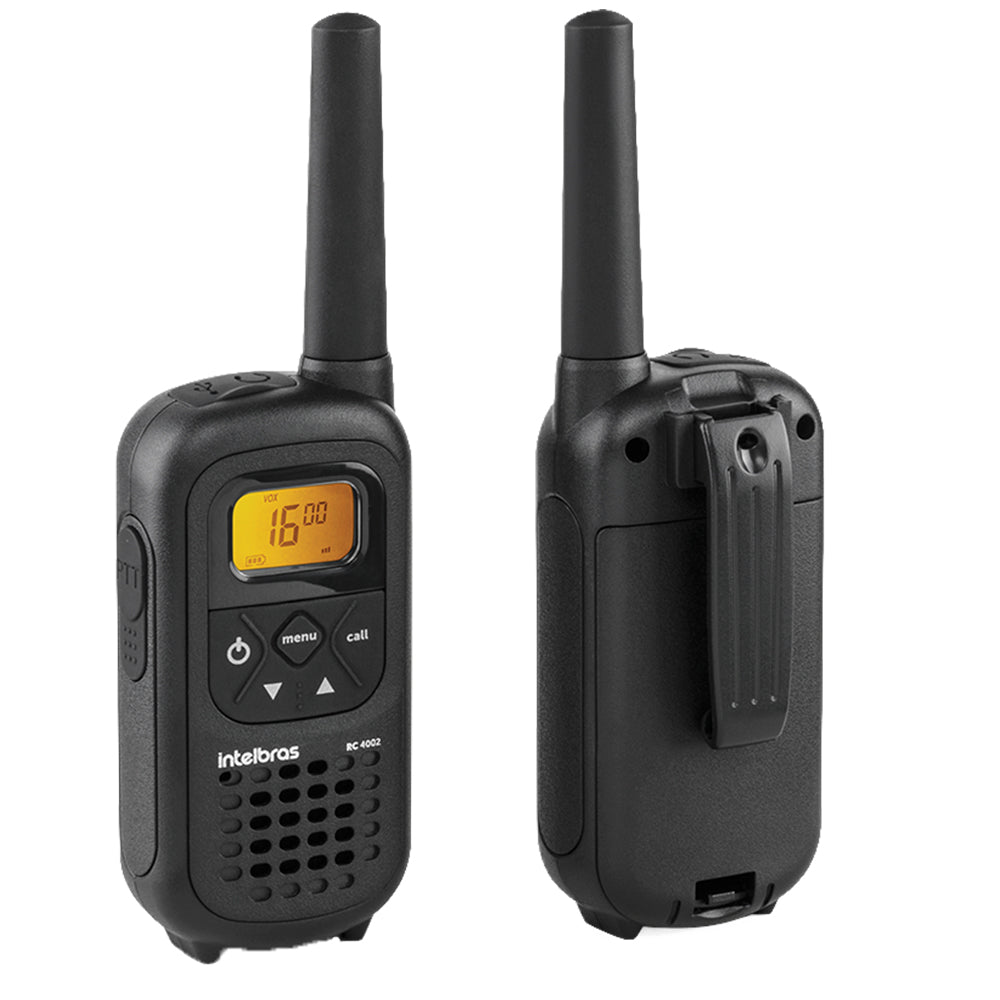 Rádio Comunicador Walk Talk Com 26 Canais Intelbras RC 4002 - Preto