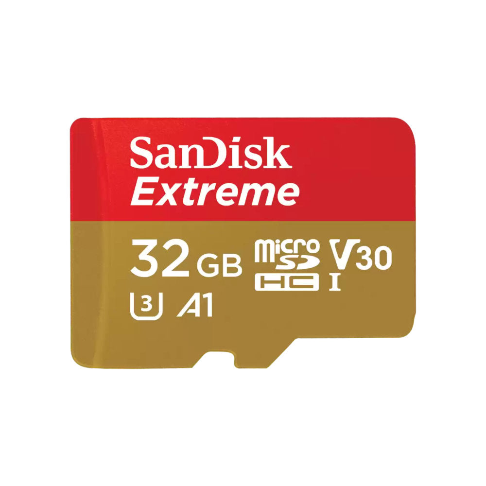 Cartão microSDHC SanDisk Extreme 32GB U3 V30 A1 100MB/s 60MB/s 4K c/ Adaptador SD (SDSQXAF-032G-GN6AA)