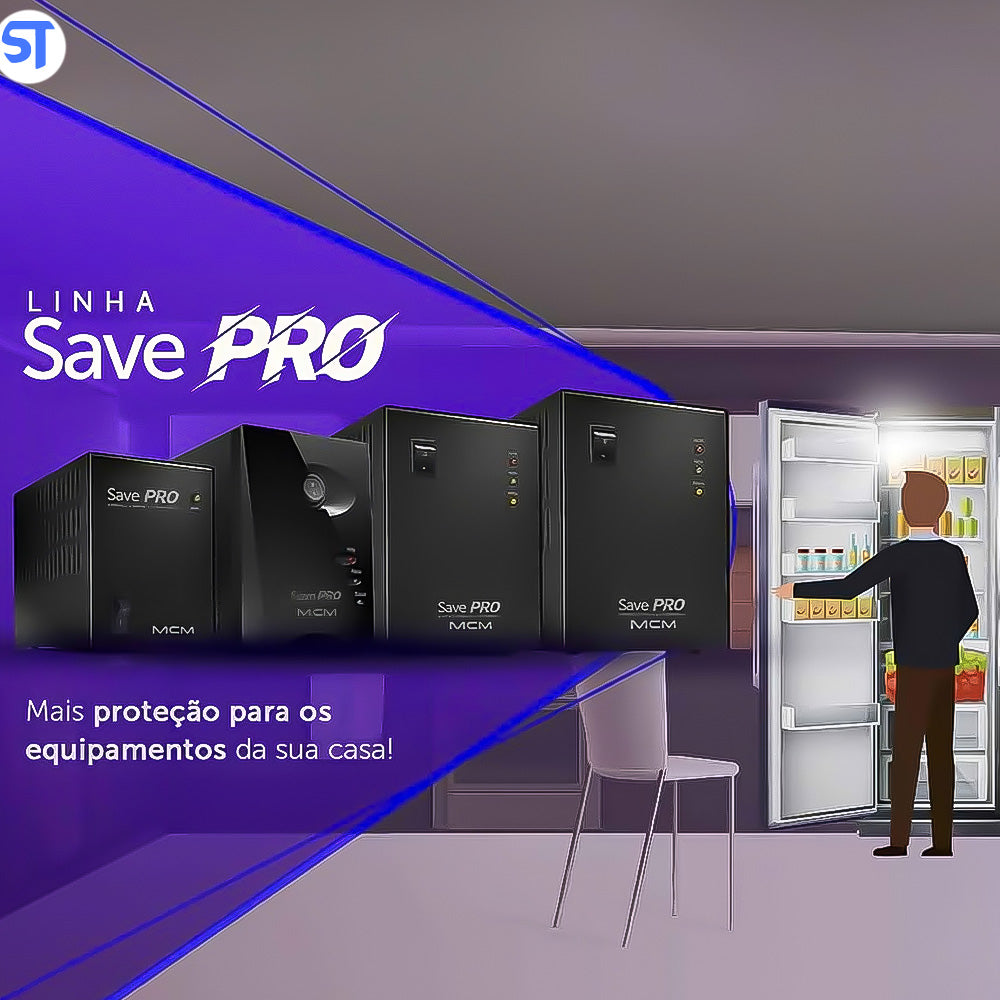 Estabilizador Save Pro 1000va Bivolt Entrada: 115/220V Saída: 115V - MCM 1000V