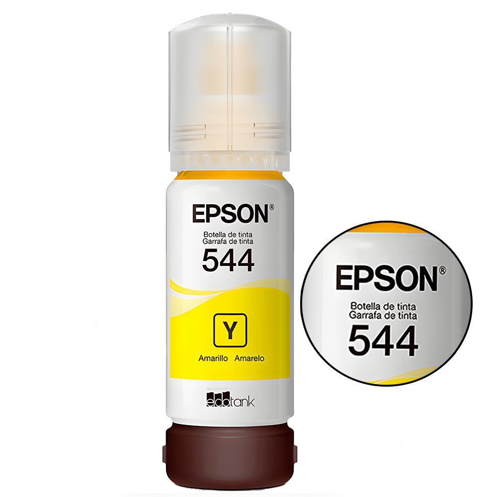 Refil de Tinta Epson Amarelo 544-T544420 Original Para L3110/L3150 Rende 7.500 Paginas (Fora da Caixa)
