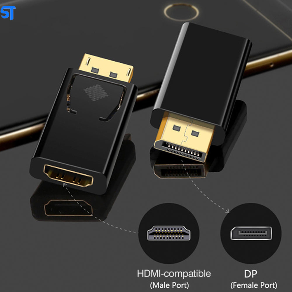 Adaptador Displayport Para HDMI 1080P - Preto