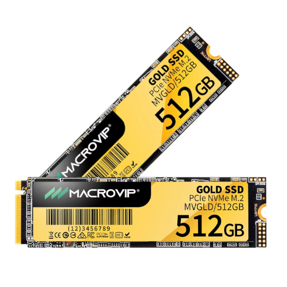 SSD M.2 NVMe Macrovip Gold 512GB Leitura 2400MB/s Gravação 1600MB/s