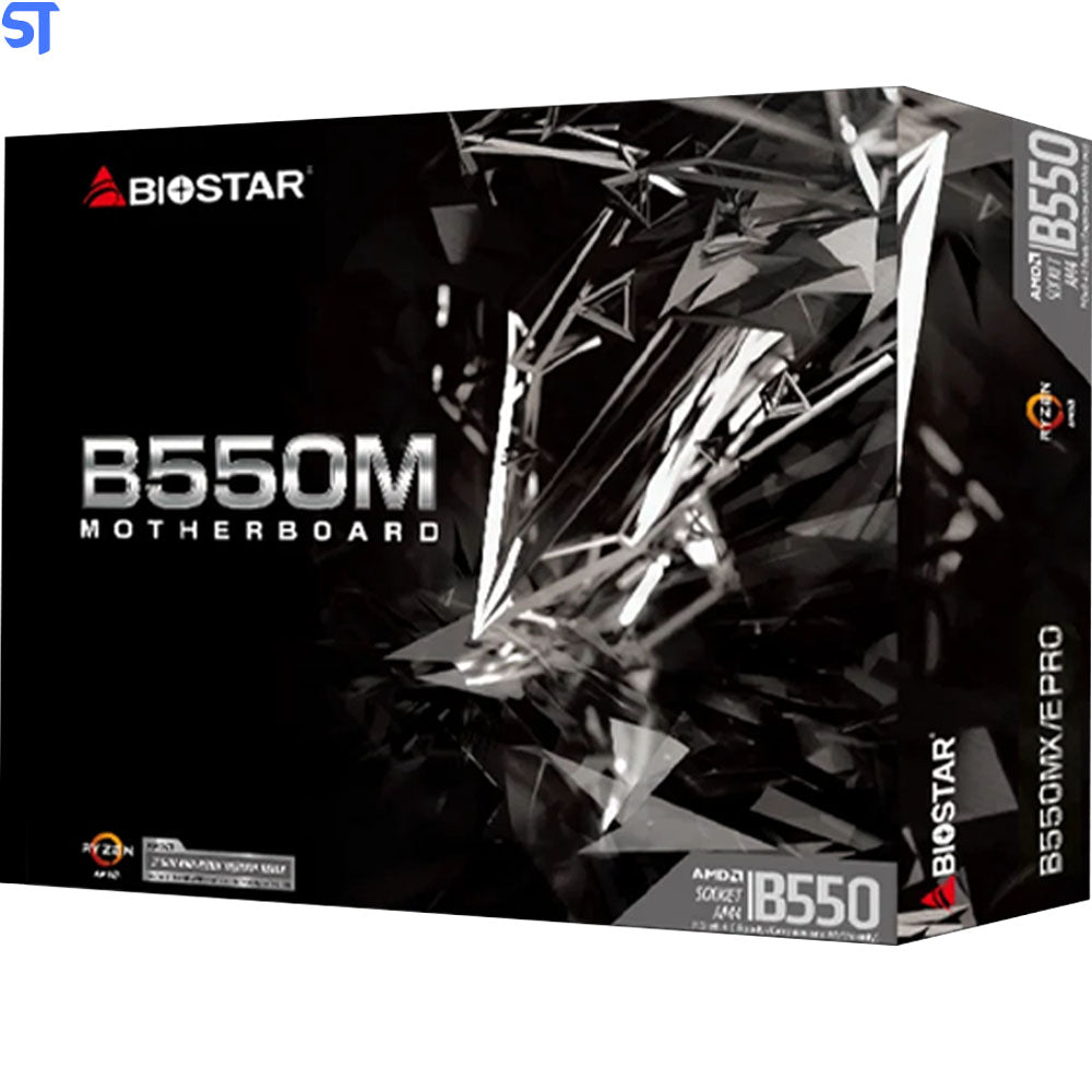 Placa Mãe Biostar B550MX/E PRO / Soquete AM4 / M.2 4.0 / 4 Slots DDR4