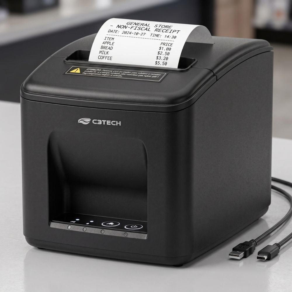Impressora Térmica De Cupom Não Fiscal 80mm, Com Guilhotina, C3Tech - IT-110 (USB Serial e Ethernet)