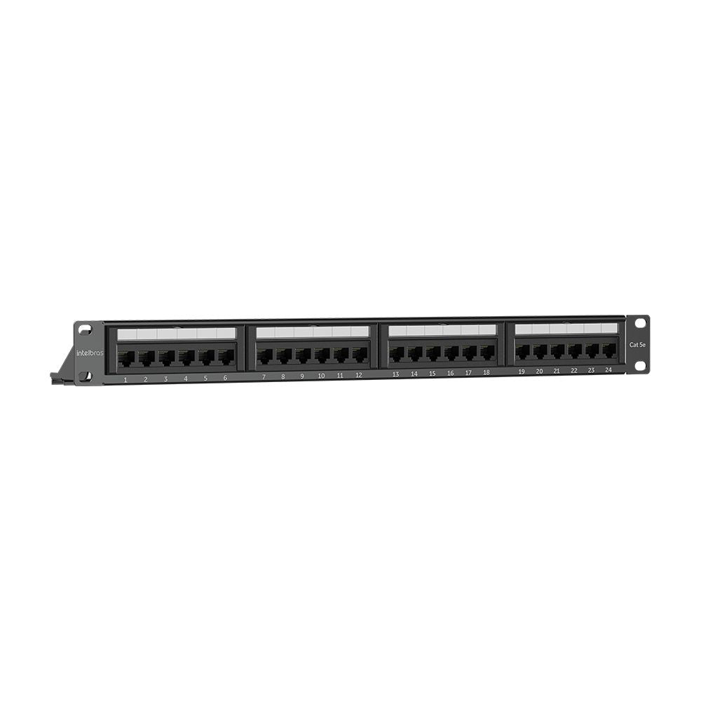Patch Panel Impact Lan Cat5e 24 Portas, PP524 Intelbras