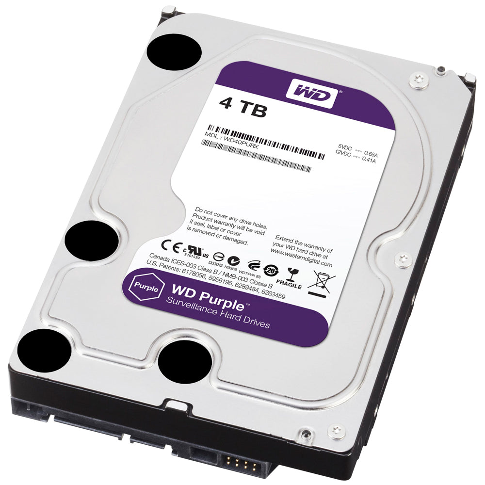 HD 4TB WD Roxo - SATA 6 Gb/s, cache de 256 MB, 3,5" - WD43PURZ Western Digital Disco Rígido Interno de Vigilância