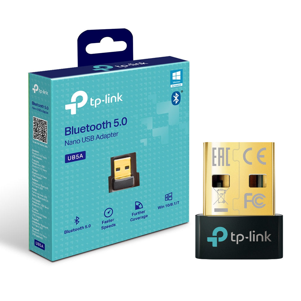 Adaptador Bluetooth 5.3 TP-Link UB5A Nano USB PC Windows 11/10/8.1/7 - Preto
