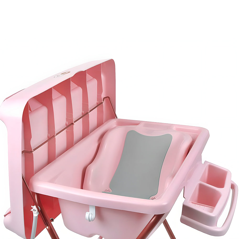 Banheira Millenia Burigotto , Com Suporte Trocador Burigotto, Mon Amour - Rosa