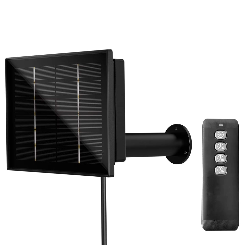 Placa Painel Solar 4W Com Cabo Carregador DC 12V e Controle Temporizador - Preto