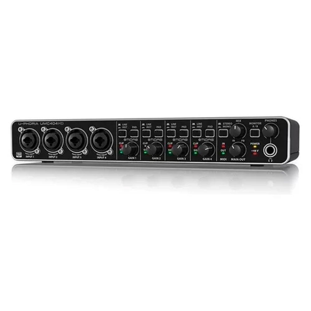 Interface de Áudio Behringer UMC404HD - USB MIDI Microfones, Guitarras, Teclados