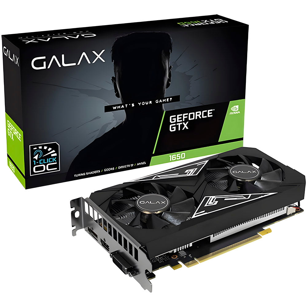 Placa de Vídeo Galax GeForce GTX 1650 EX PLUS 65SQL8DS93E1 - 4GB GDDR6 128 bits - PCI-E 3.0