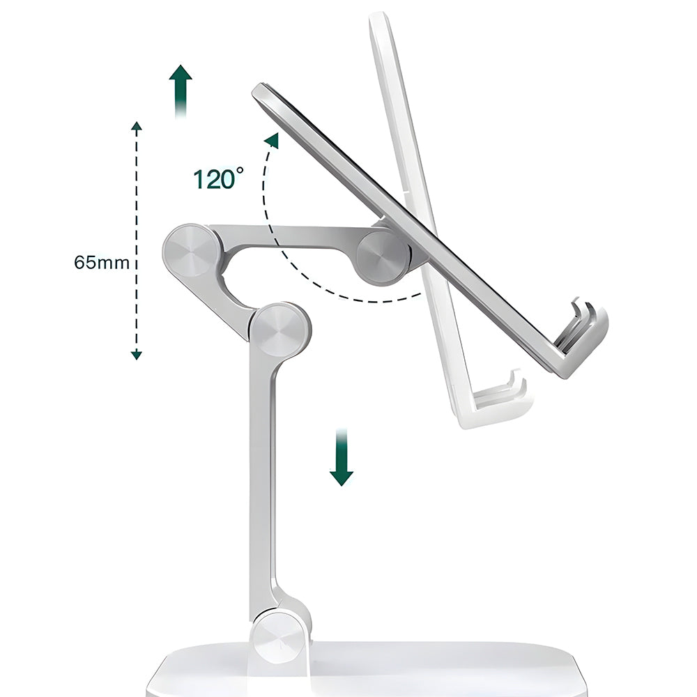Suporte De Mesa Para Smartphones e Tablets, Ajustável e Dobrável - Verde