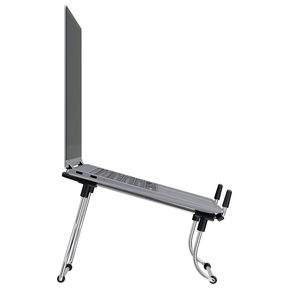 Suporte Para Notebook, Ergonômico, Ajustável, Acabamento Steel Cromo, Conforto e Estabilidade - Cromo