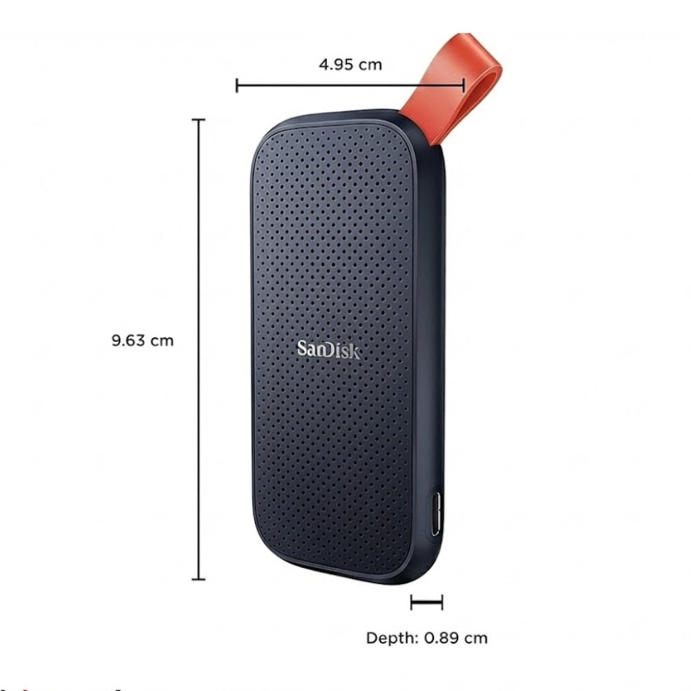 SSD Portátil SanDisk 1TB USB 3.2 Gen2 Leitura 800MB/s Tipo-C Externo - SDSSDE30-1T00-G26