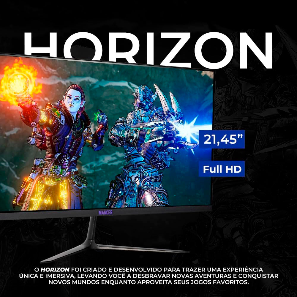 Monitor Gamer Mancer Horizon Z21, 21.45 Pol. Va, Full HD, 1ms, 75Hz, FreeSync, VGA/HDMI, MCR-HZN21-BL1