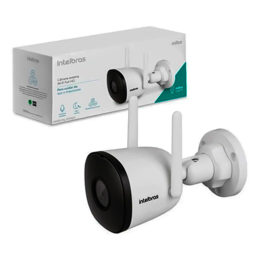 Câmera Inteligente Externa Compatível com Alexa Wi-Fi Full HD iM5 SC Branco Intelbras