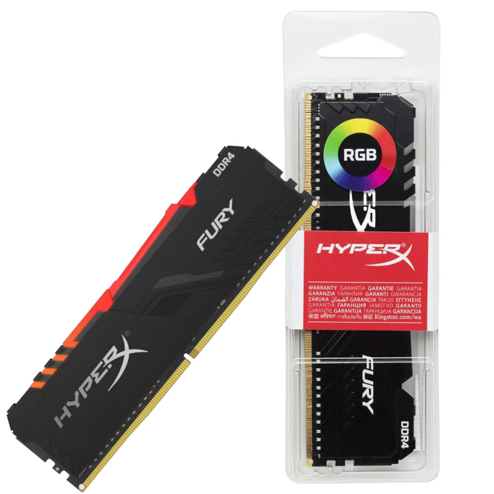 Memória RAM HyperX Fury RGB 16GB (1x16GB) DDR4 3000MHz, CL15, 1.2V XMP, Infrared Sync, Preto, HX430C15FB3A/16