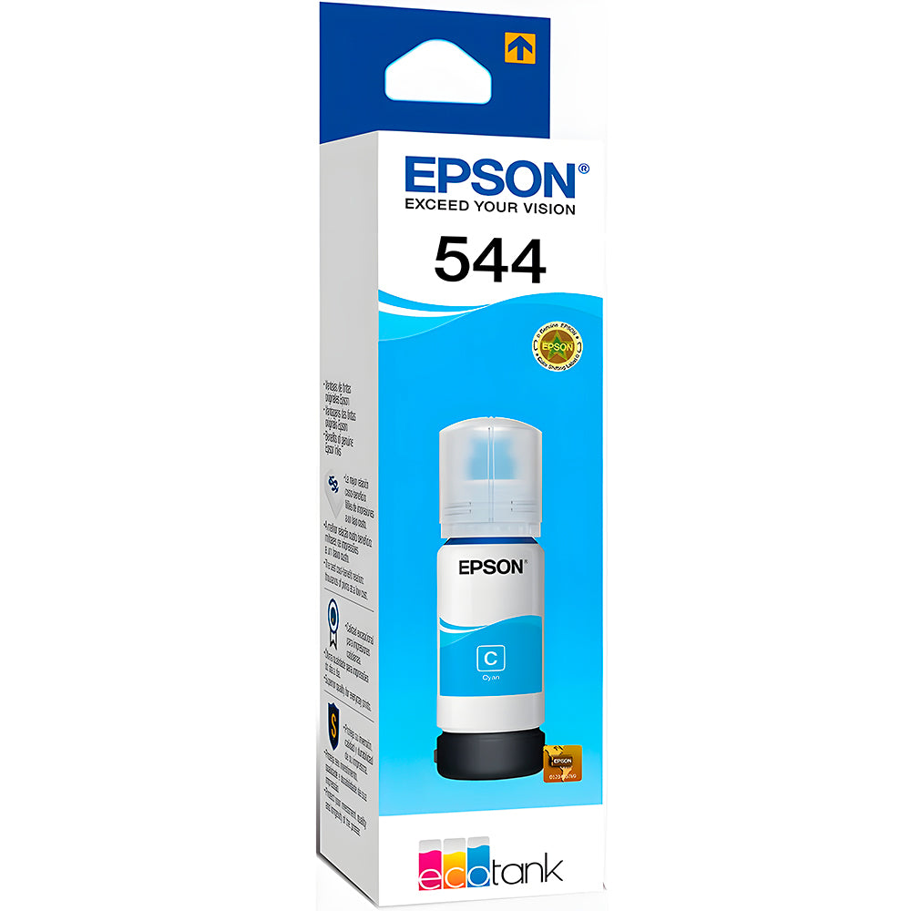 Refil de Tinta Epson Cyan 544-T544220 Original Para L3110/L3150 Rende 7.500 Paginas (Na Caixa)