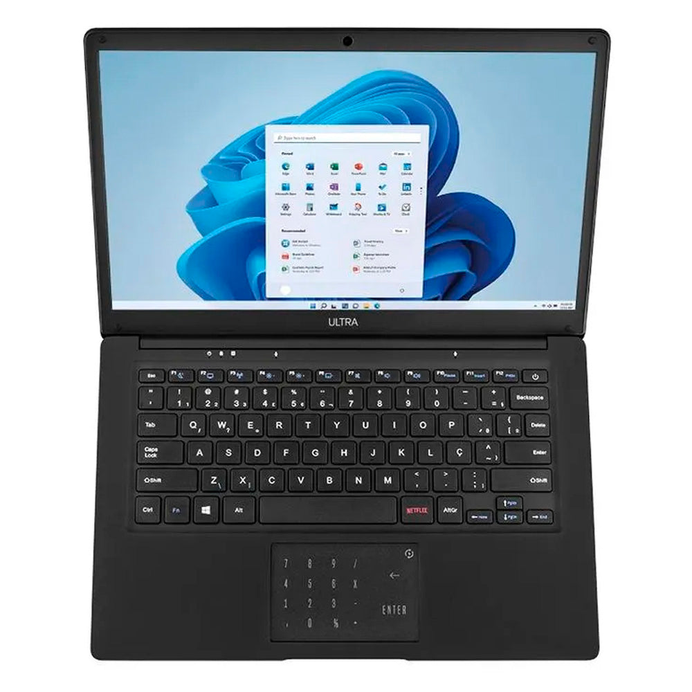 Notebook Ultra UB235 Celeron N4020- RAM 4GB- SSD 120GB Windows 11 Tela 14.1" Preto + Office 365