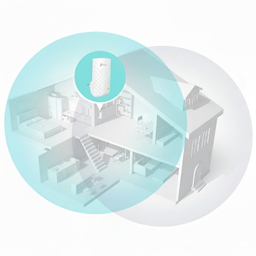 Repetidor Wi-Fi Mesh TP-Link RE200 AC750 Extensor Sinal, 433Mbps, 5GHz 300Mbps 2.4GHz Dual Band, Porta Ethernet, Branco