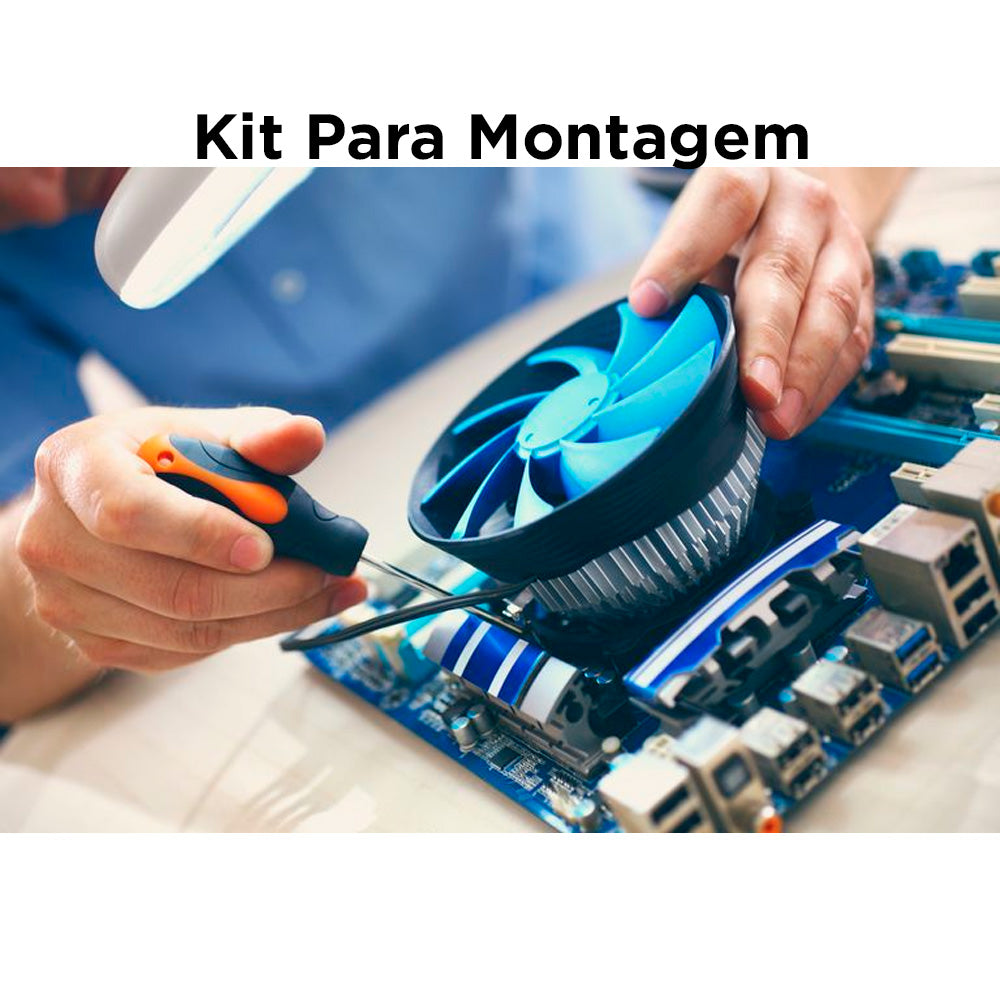 Kit Placa Mãe H110 Com Cooler 1151, Processador i3-6100, Memória RAM 8GB DDR4, SSD 256GB