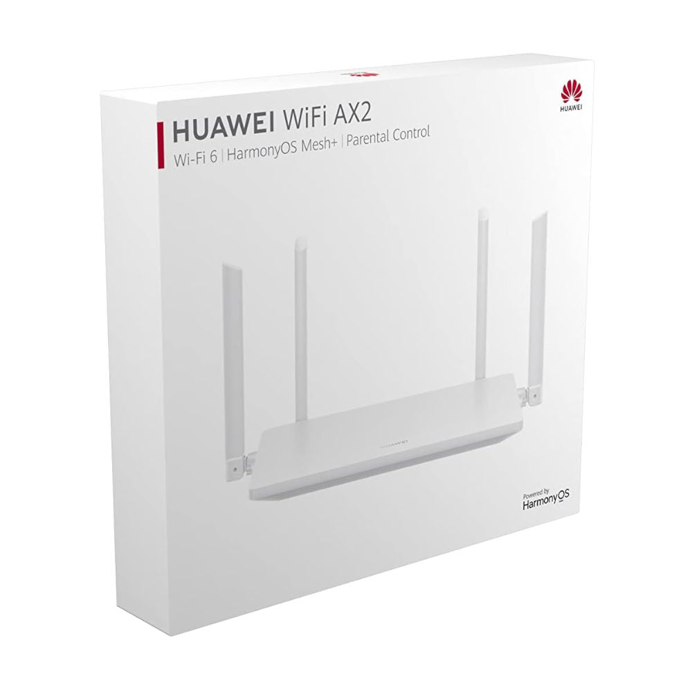 Roteador Huawei Wi-Fi 6 AX2 WS7001, Dual Band 1500Mbps, 3x Gigabit LAN/WAN, Mesh+, Controle Parental, IPv6 – Branco