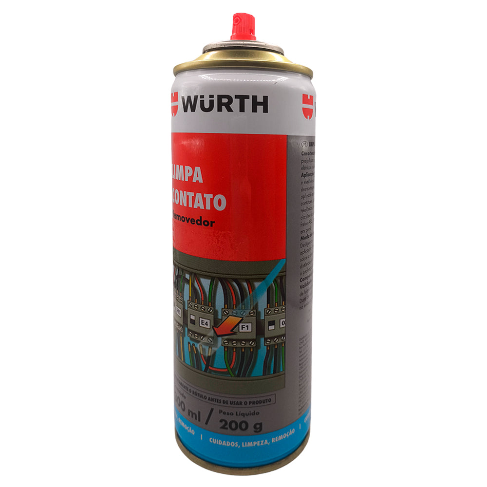 Limpa Contato Spray Wurth 300ml 200g Removedor de Resíduos Elétricos, Limpeza Eletrônica