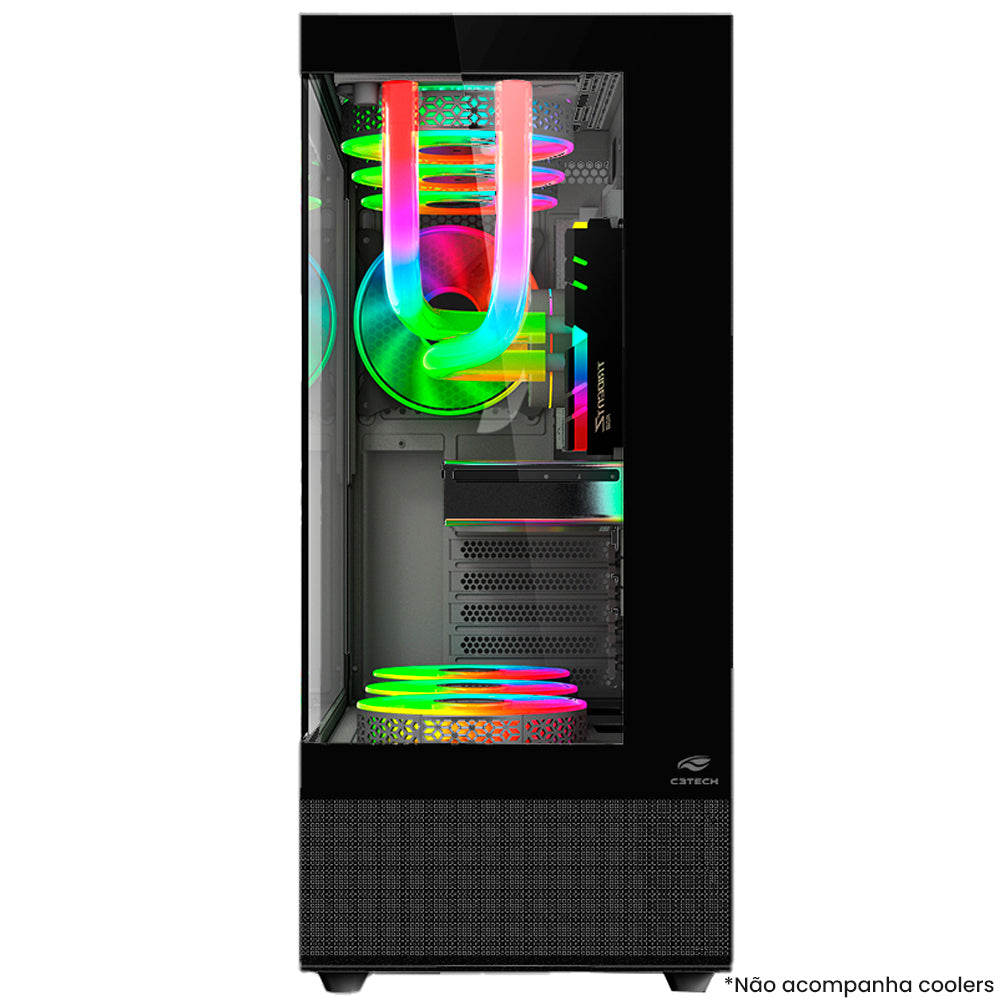 Computador Gamer Core i5-10400, Memória RAM 16GB DDR4, SSD 256GB, Gab Aquarius MT-G850BK, Win 10 Pro, Fonte 500W