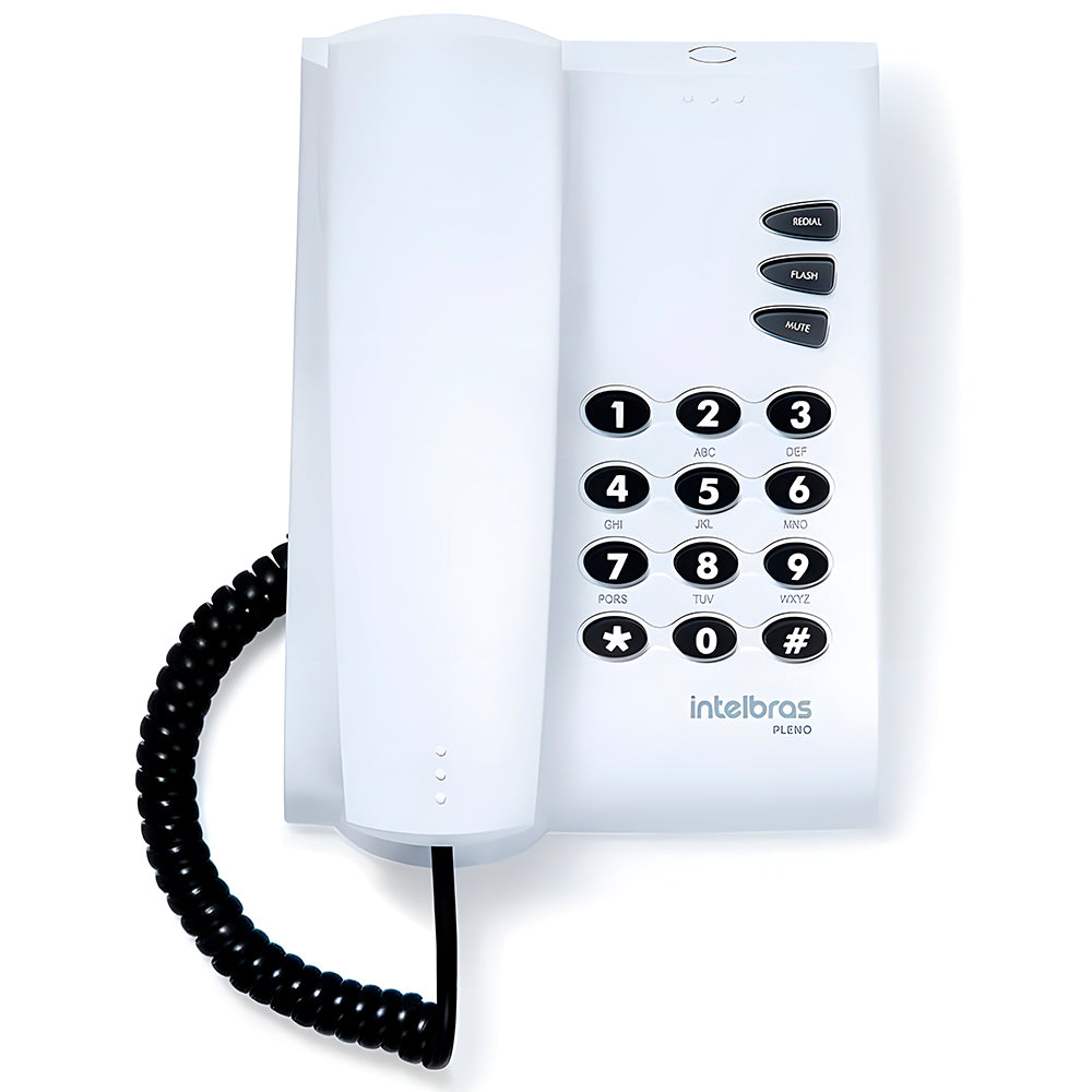 Telefone Intelbras Pleno Alámbrico Com Fio Sem Chave De Bloqueio - Cinza Ártico