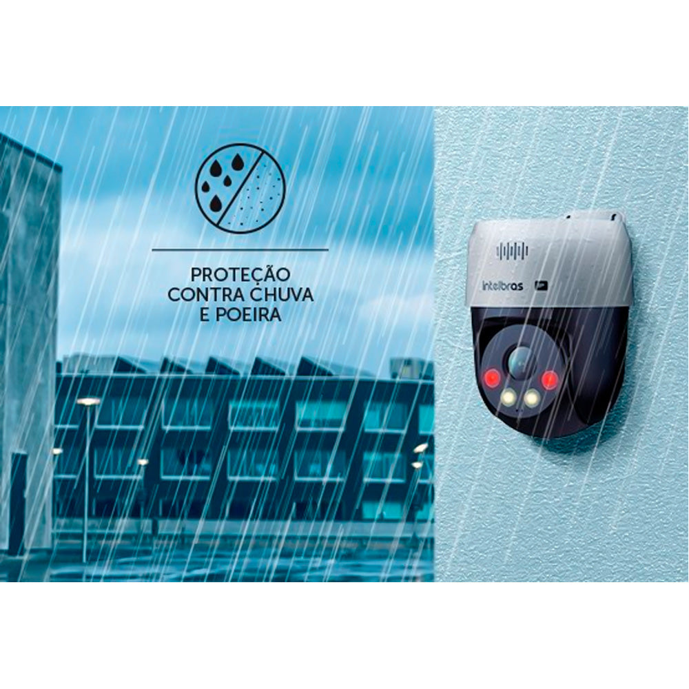 Câmera Mini Speed Dome Intelbras VIP 1300 MINI SD Infravermelho Full Color 3MP c/ Autotracking de Pessoas