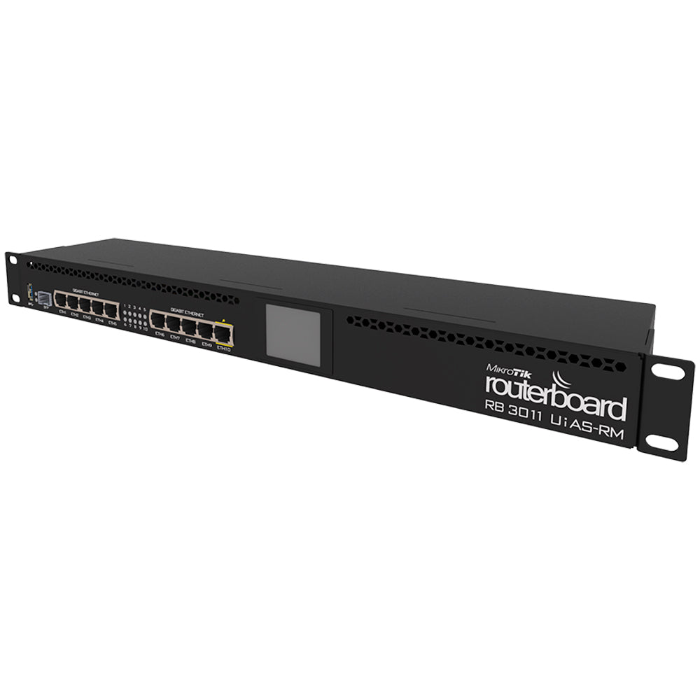 Routerboard Mikrotik RB3011UIAS-RM BR L5 Com 10 Portas GIGABIT + Porta SFP Fibra óptica