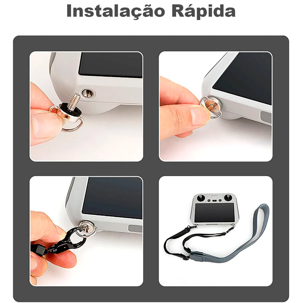 Alça De Pescoço Sunnylife, Para Controle de Drone DJI RC, RC Pro, Smart Controller, Cinza