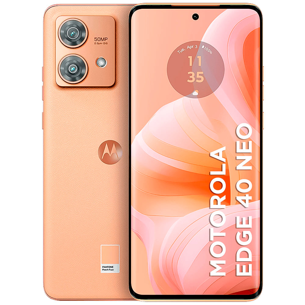Smartphone Motorola Edge 40 Neo 5G Peach Fuzz 256GB, 8GB + 2GB RAM Boost, Tela 6.55", Android 13, Proces. 7030 Octa-Core