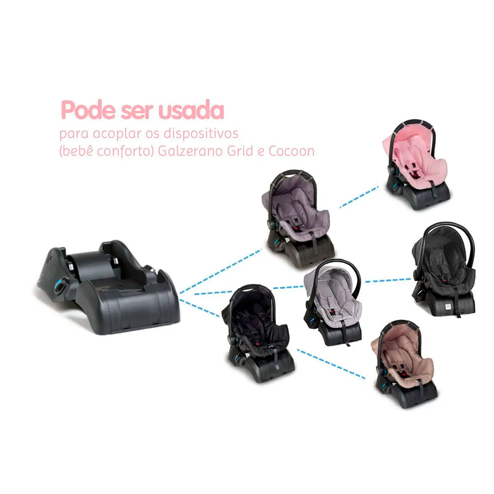 Base de Acoplamento Bebe Conforto Para Carro Galzerano Dzieco Para Cocoon Grid Preta