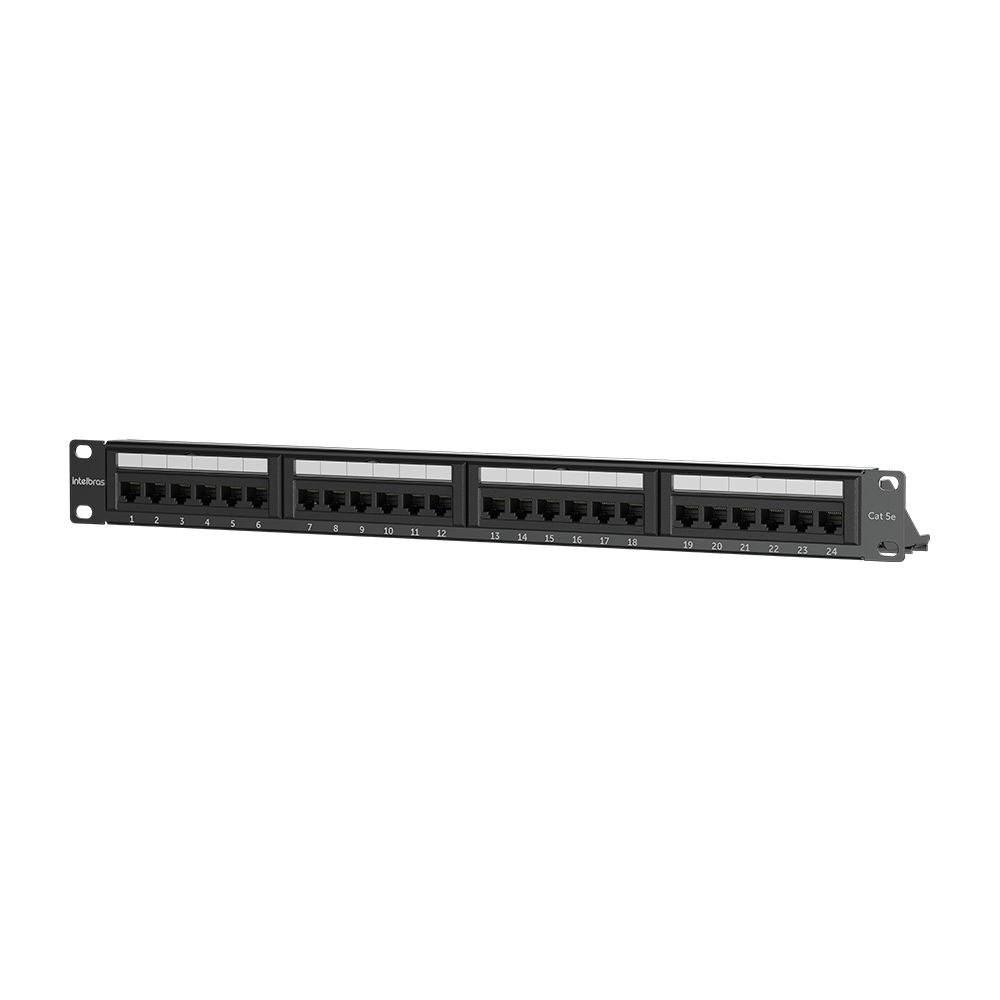 Patch Panel Impact Lan Cat5e 24 Portas, PP524 Intelbras