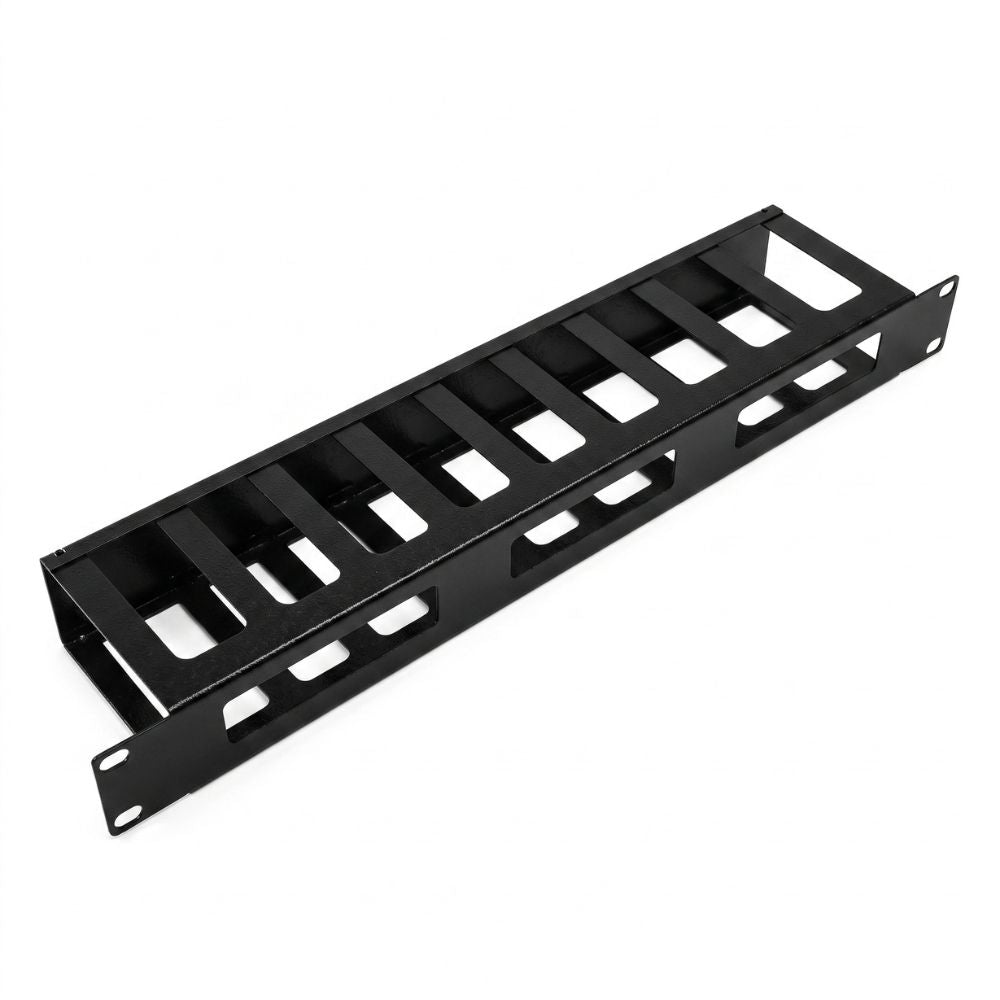 Organizador de Cabos Horizontal 1U 80mm para Rack 19"  - MAX ELETRON