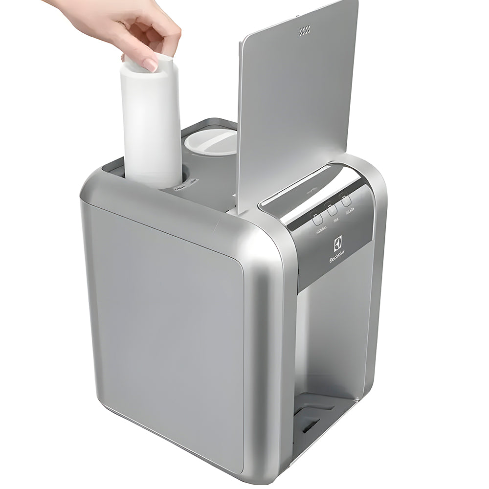 Purificador de Água Gelada Fria e Natural Elétrico Compacto Eletronico Electrolux Cinza Prata, Painel Touch Bivolt PE11X