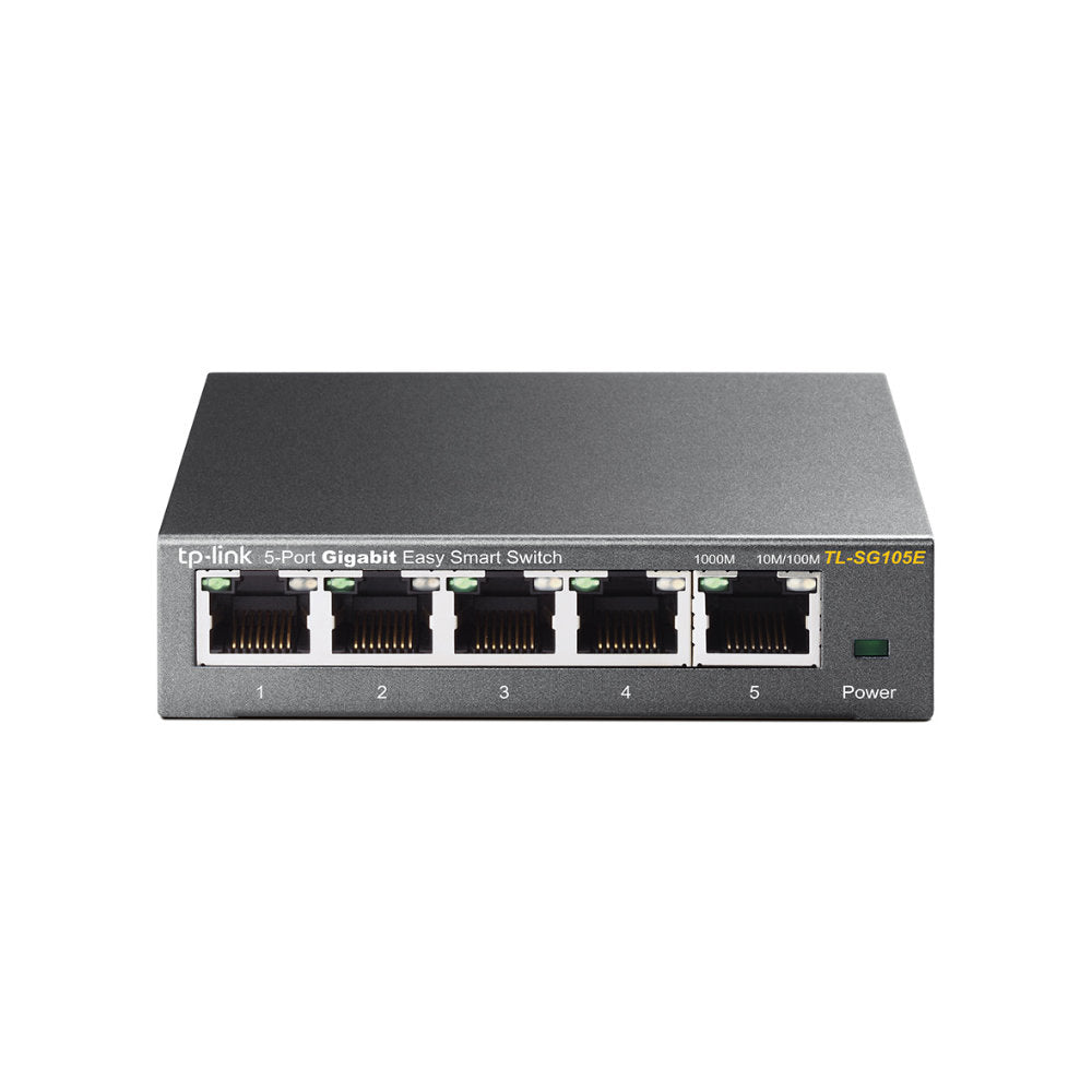 Switch Smart 5 Portas TP-Link TL-SG105E 5 Portas de 10/100/1000Mbps RJ45 Ports, Easy Smart Gigabit