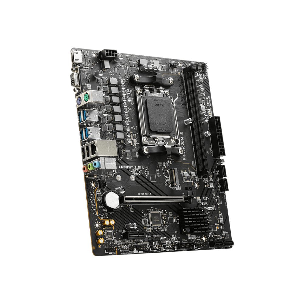 Placa Mãe MSI PRO A620M-E Gen4 AMD AM5 DDR5 Micro-ATX PCIe 4.0 DDR5
