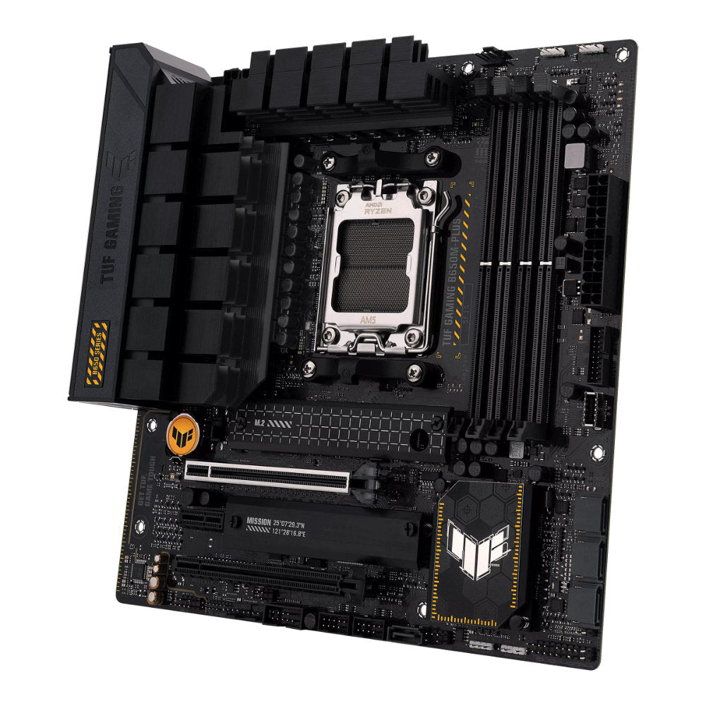 Placa-Mãe ASUS TUF Gaming B650M-PLUS, Socket AM5, DDR5, M.2 PCIe 5.0, USB 3.2 Gen 2x2, HDMI, RGB, Suporte AMD Ryzen