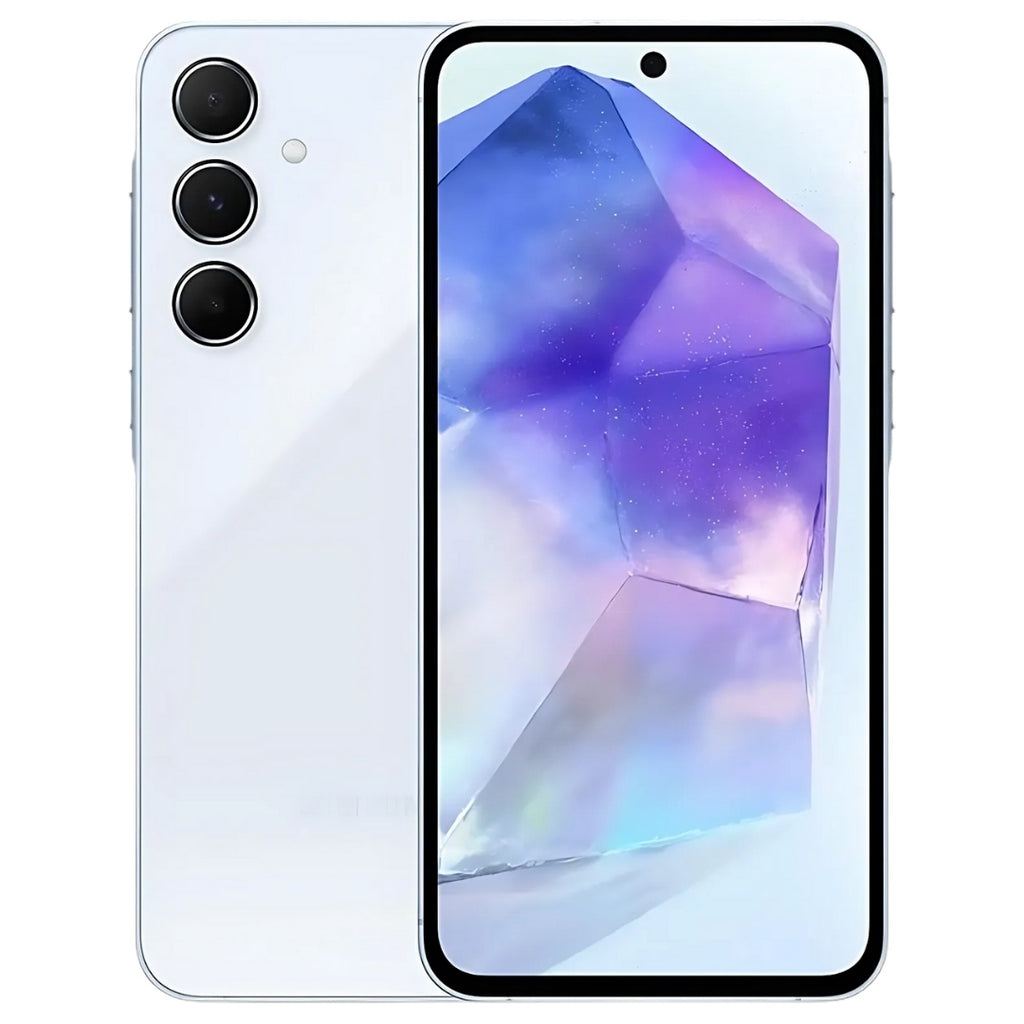 Smartphone Samsung Galaxy A55 5G 128GB Azul Claro, 8GB RAM, Câmera Tripla, Traseira 50MP, Selfie 32MP, Super AMOLED 6.6