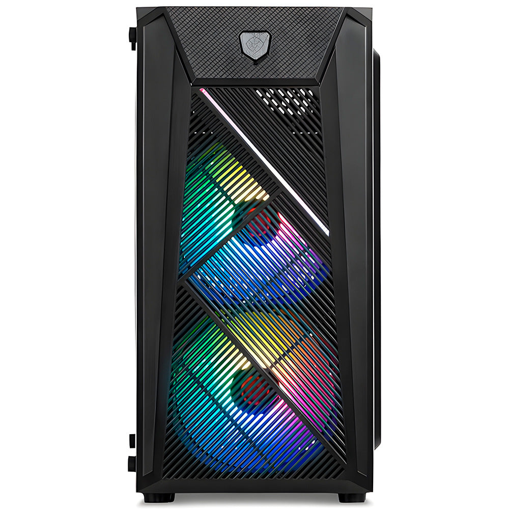Gabinete Gamer TGT Erion, RGB, Lateral Acrilico, Com 2 Fans, Preto, TGT-ERN-RGB01