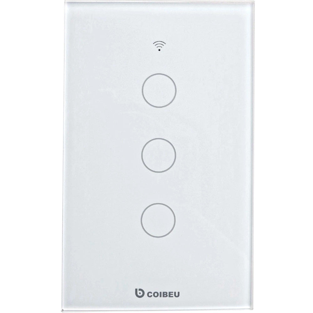 Interruptor Inteligente Wi-Fi Coibeu Touch 3 Teclas Mb303