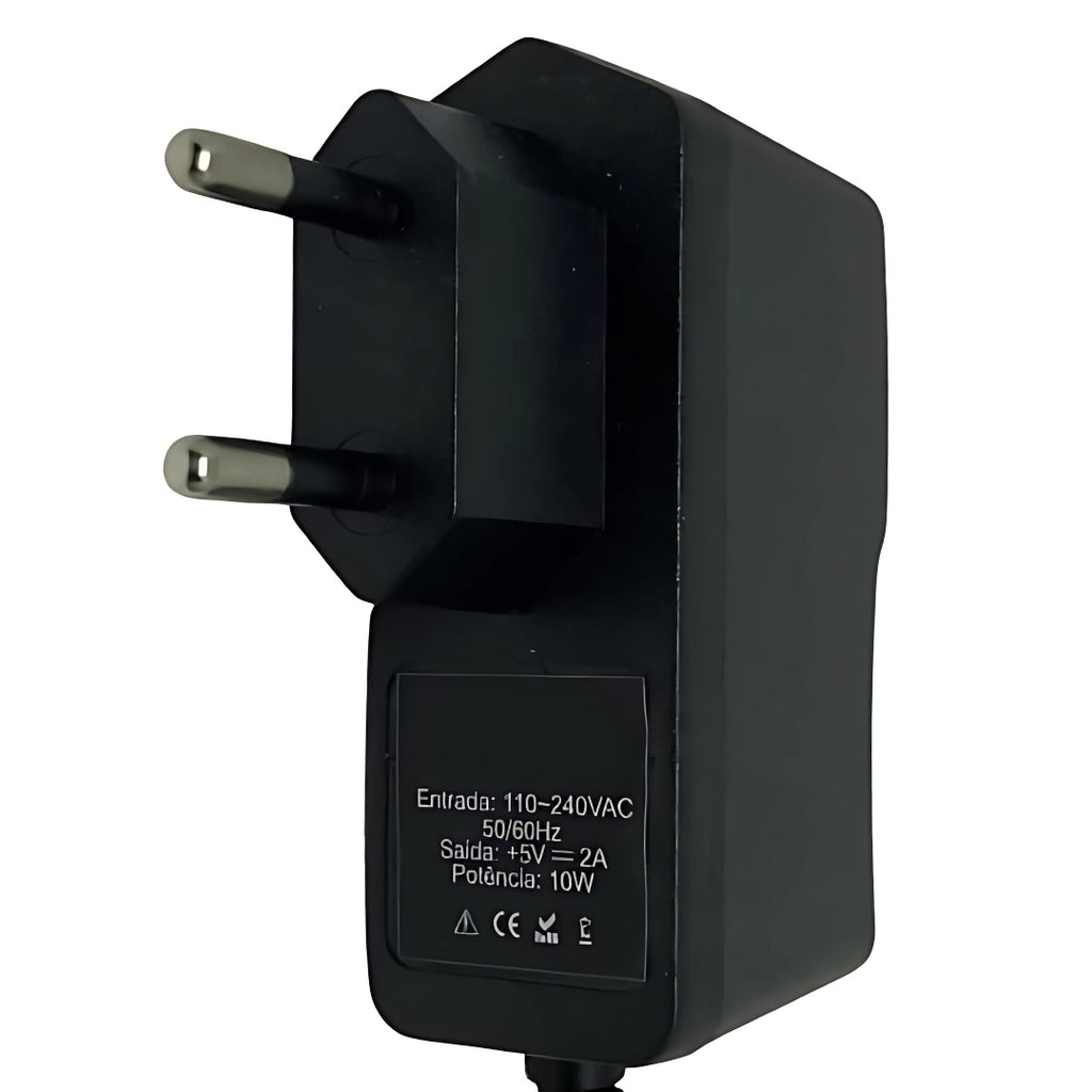 Fonte de Alimentação AC/DC 5V, 2A, Bivolt, Para TV Box, Speed Charger, Plug P4, CT-10 - iJack